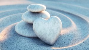 Meditation stone heart